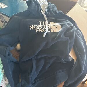 The North Face Black Hoodie with White Logo